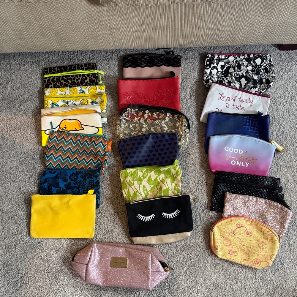 20 ipsy Cosmetic Bags Collection - Multicolor Variety